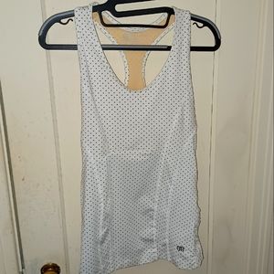Albion White Polka Dot Tank Top Size Small Excellent Condition